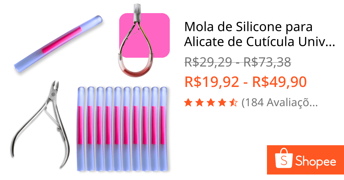 Mola de Silicone para Alicate de Cutícula Universal - Kits 10/20/30