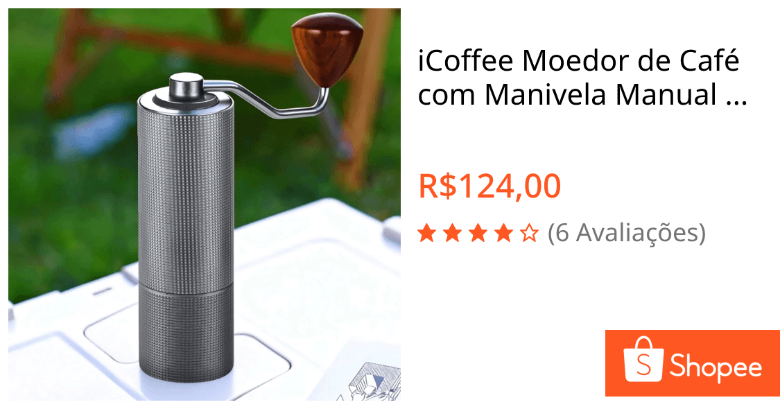 iCoffee Moedor de Café com Manivela Manual Cafeteira