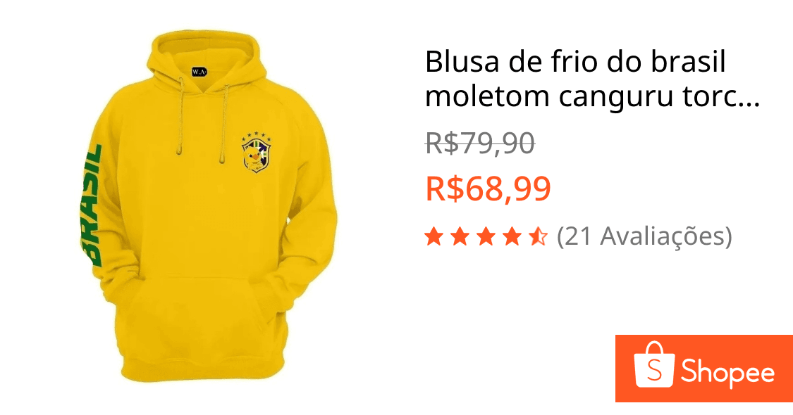Blusa de frio do brasil moletom canguru torcedor brasileiro masculino e feminino unissex blusa com capuz e bolso